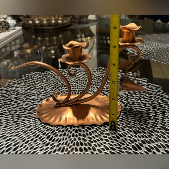 Vintage Solid Gregorian Copper 421Candlestick Candle Holder with SnufferCap - Picture 6 of 8